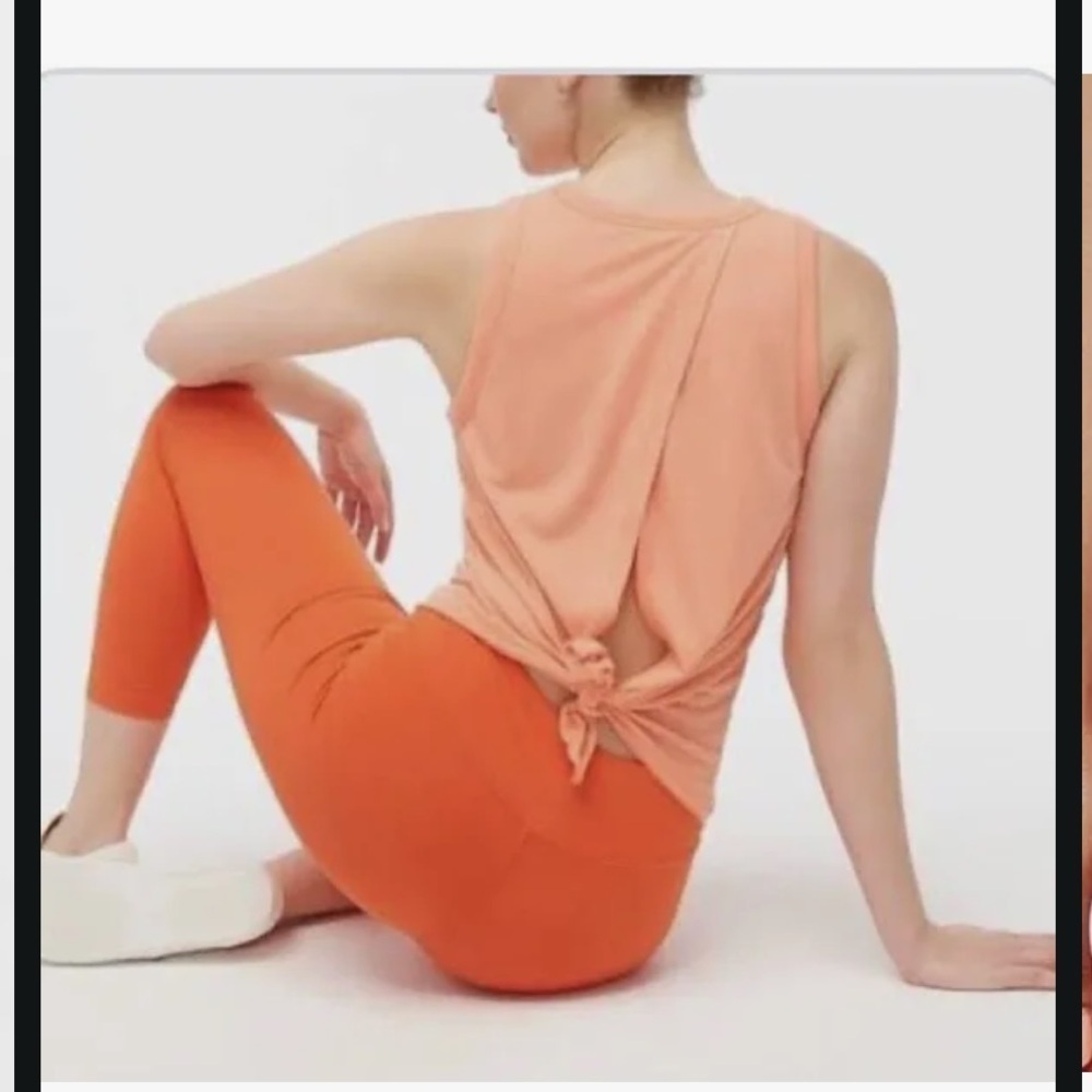 J.Crew Orange Cropped Leggings Women’s S High Rise Stretch Athleisure Activewear - Picture 1 of 7